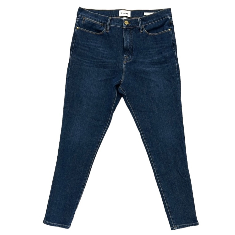 Frame Womens 32x25 Le High Skinny Ankle Henning Style LHSK949 Blue Denim Jeans - Picture 1 of 14